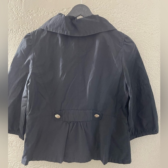 Y2K Ann Taylor Business Casual Black 3/4 Sleeve Button Up Jacket Size‎ Medium - Picture 11 of 12
